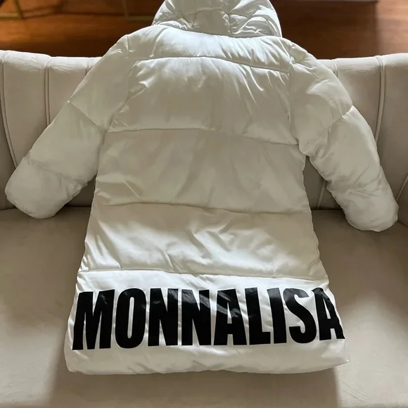 MonnaLisa Girls Sz 12 White Puffer Coat